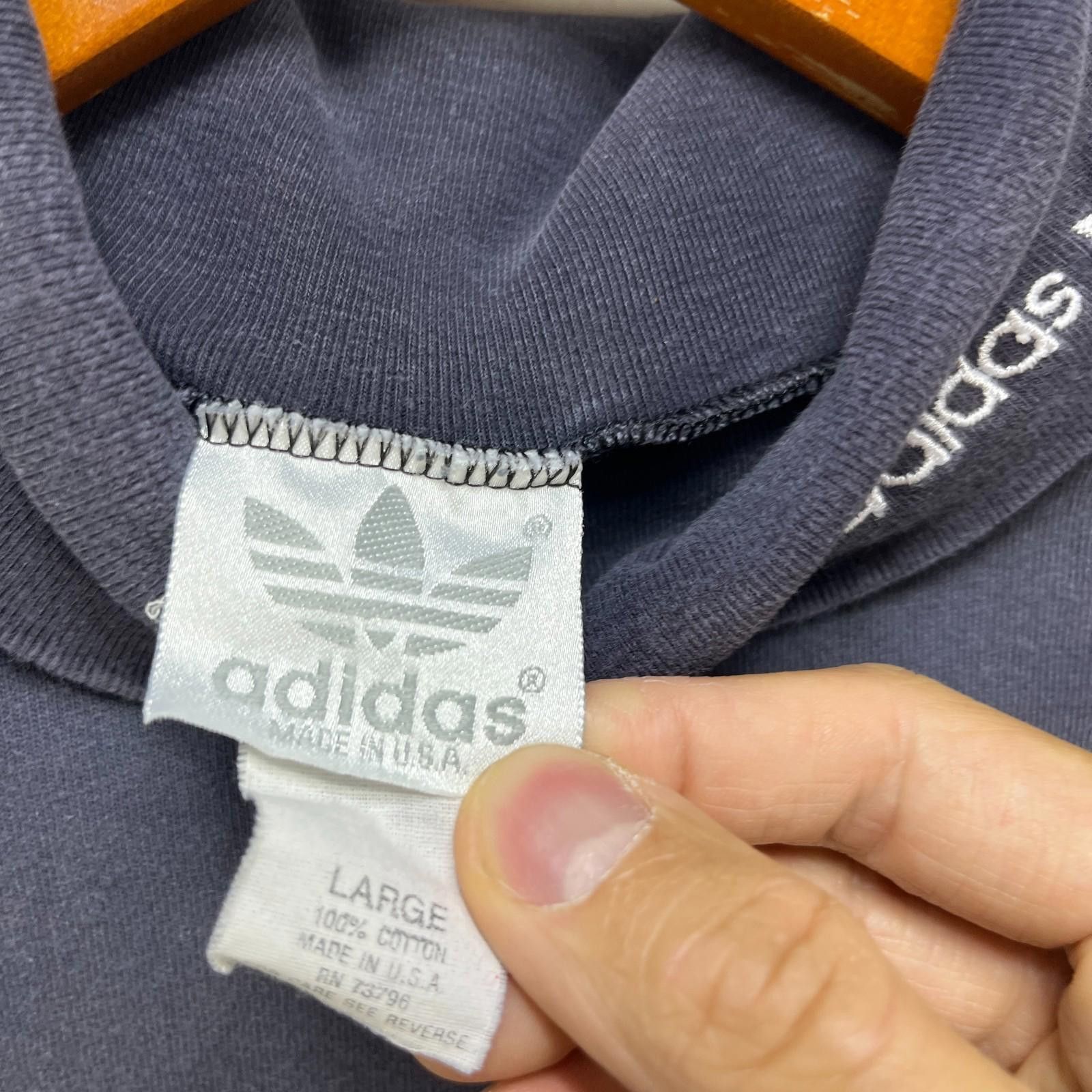 Adidas Vintage 80s Faded Adidas Turtleneck Long Sleeve Shirt Large Size US L / EU 52-54 / 3 - 5 Thumbnail