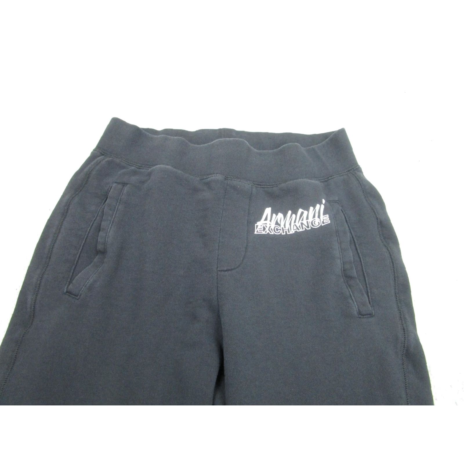 Armani Exchange Armani Exchange Sweatpants Mens XS Black Fleece Joggers Elastic Waist Logo Size US 27 - 2 Thumbnail