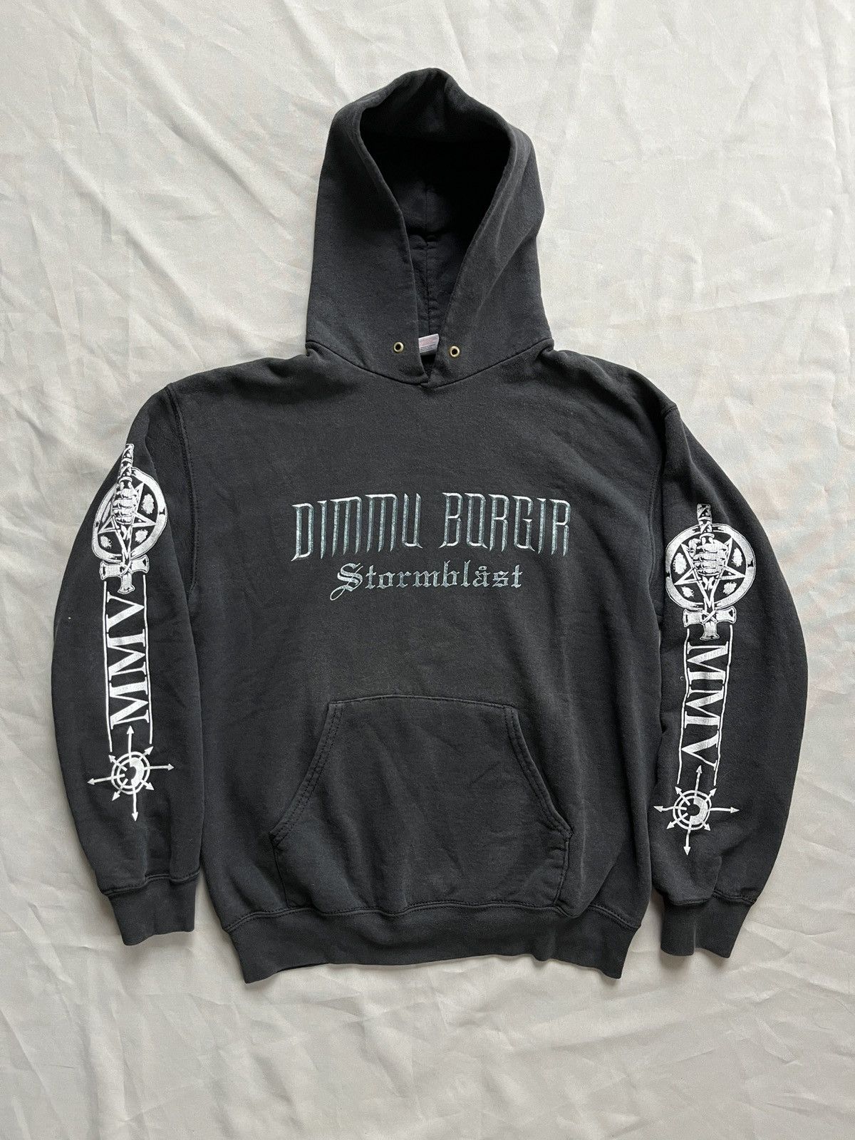Band Tees Dimmu Borgir Stormblast Vintage Faded Hoodie Size US M / EU 48-50 / 2 - 1 Thumbnail