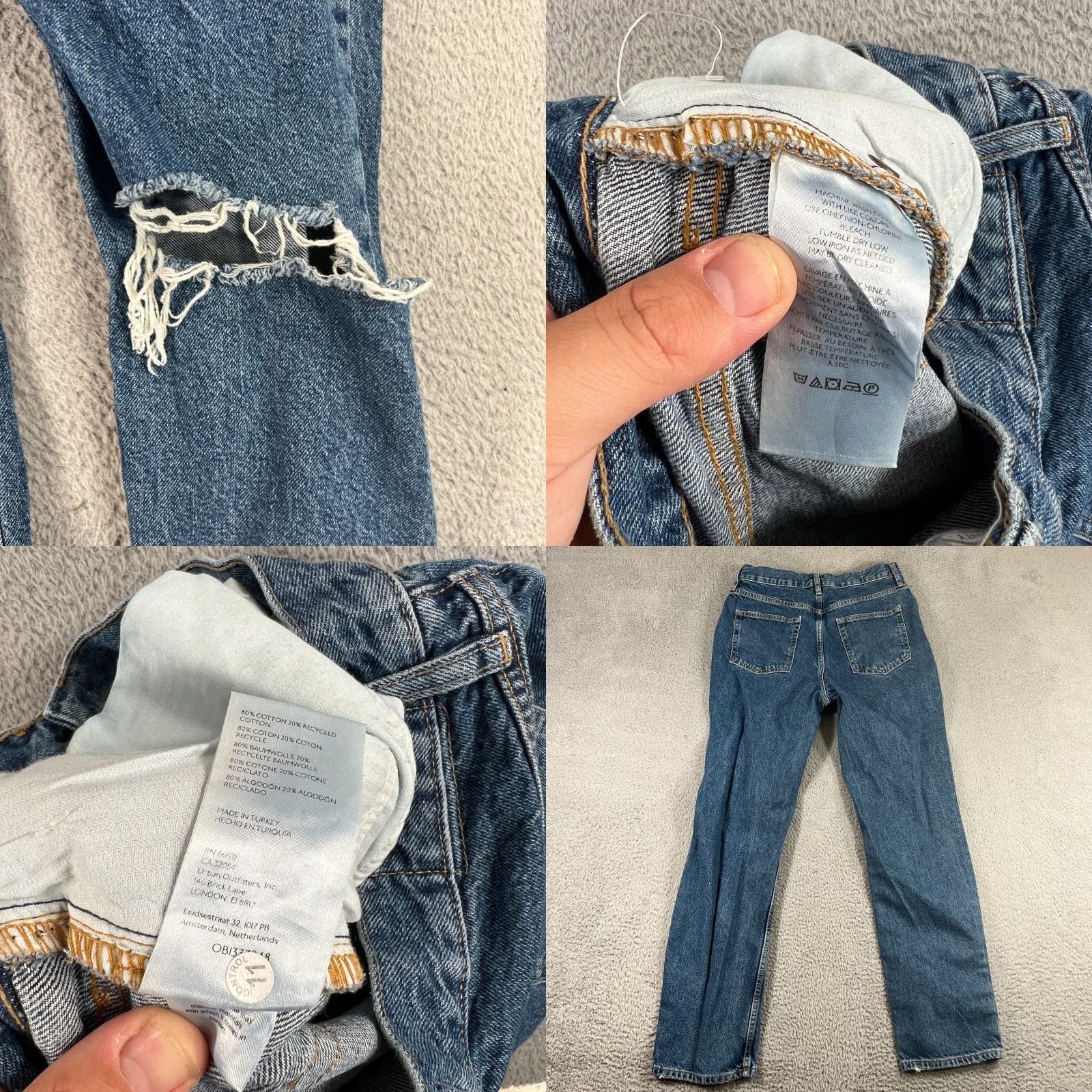 Vintage We The Free Jeans Women’s 29 Regular Denim High Rise 31x30 Ankle Stretch Blue Womens Size 29" - 8 Thumbnail