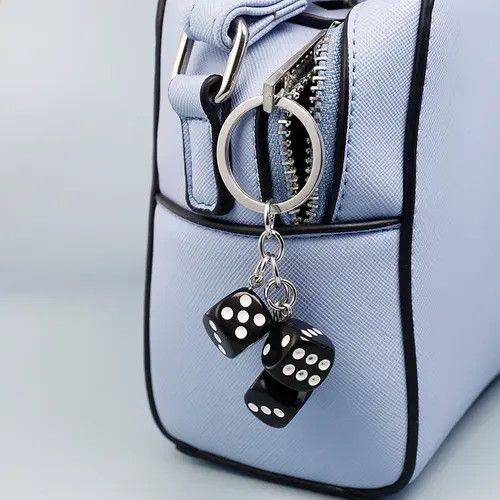Vintage Black Dice Pendant Keychain Size ONE SIZE - 2 Thumbnail
