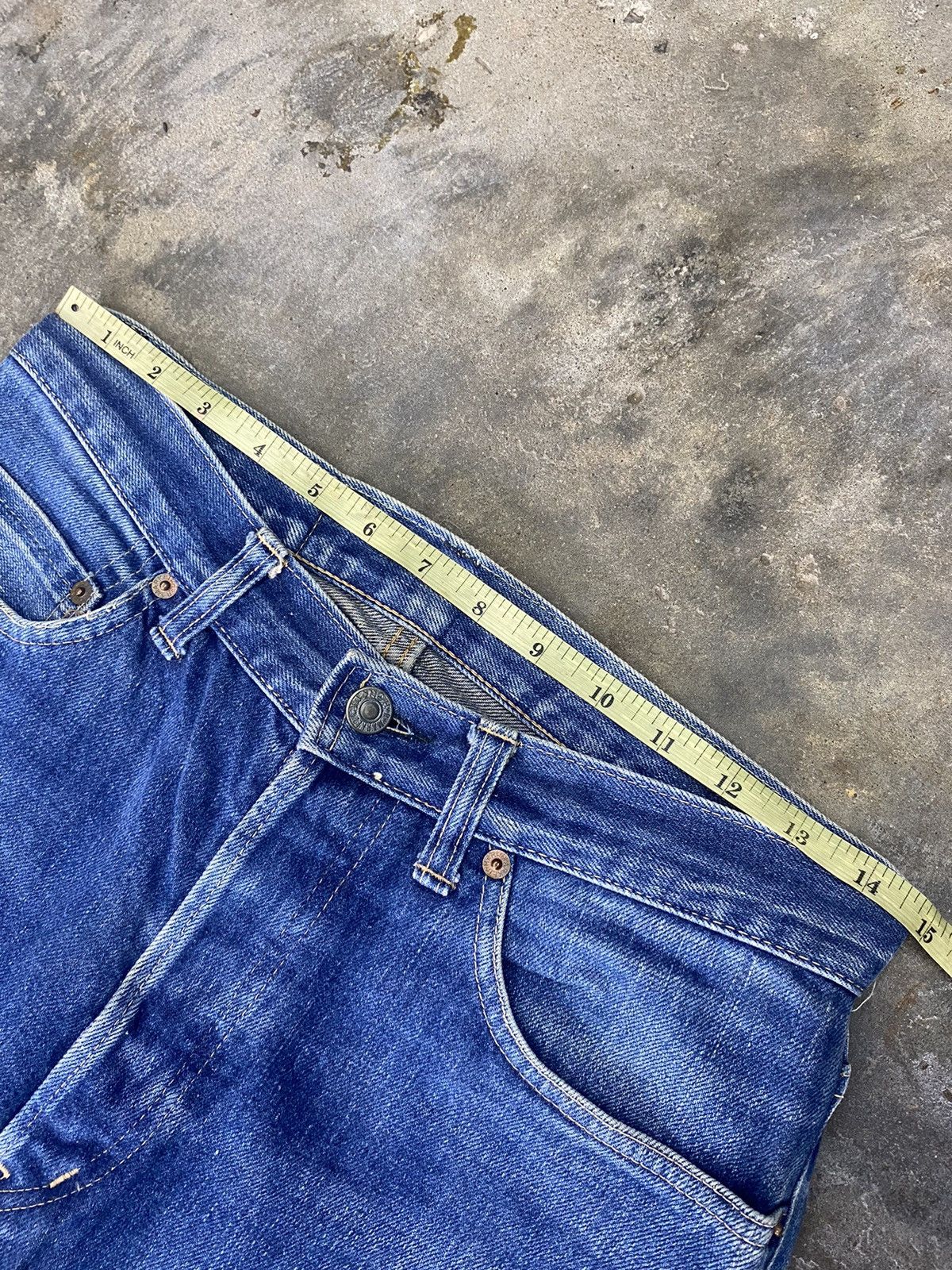 Japanese Brand × Vintage HR iron selvegde blue jeans wash japanese brand Size US 29 - 14 Thumbnail