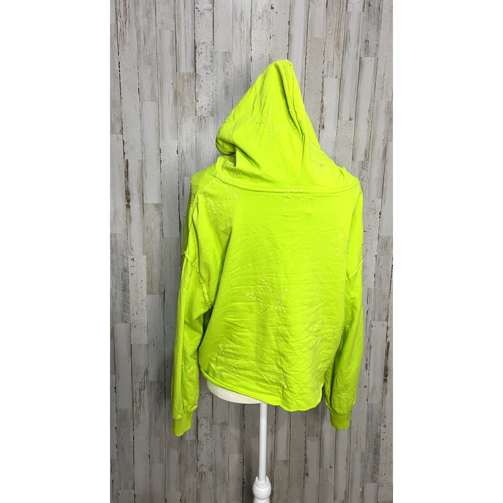 Anthropologie Saturday Sunday Women's Small Green Cropped Oversized Hoodie Size S / US 4 / IT 40 - 4 Thumbnail