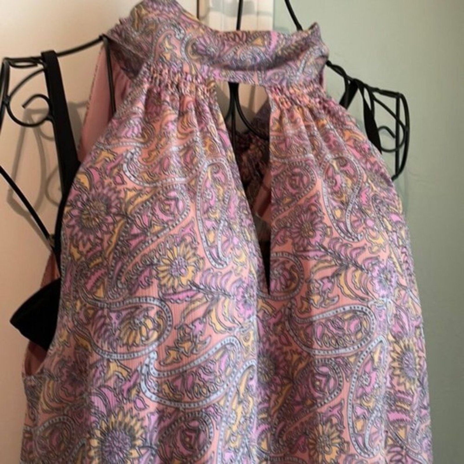 Ramy Brook Ramy Brook Lula Paisley Halter Neck Tank Top Pink M Size M / US 6-8 / IT 42-44 - 6 Thumbnail