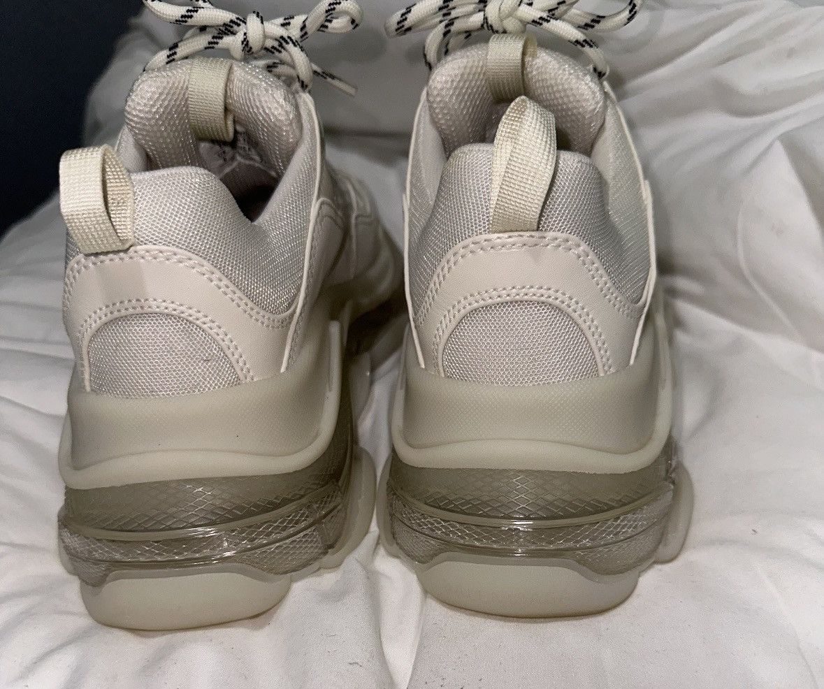 Balenciaga Balenciaga Triple S White Transparent Sole Size US 8.5 / EU 41-42 - 2 Thumbnail