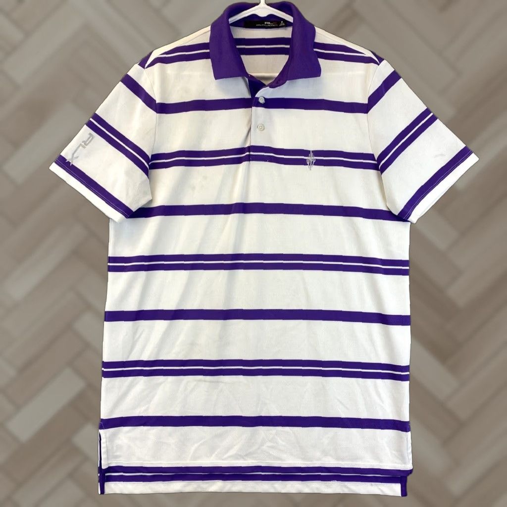 Polo Ralph Lauren POLO RALPH LAUREN White Striped Polo Shirt Mens Short Sleeve Size M Classic Activewear Size US M / EU 48-50 / 2 - 1 Thumbnail