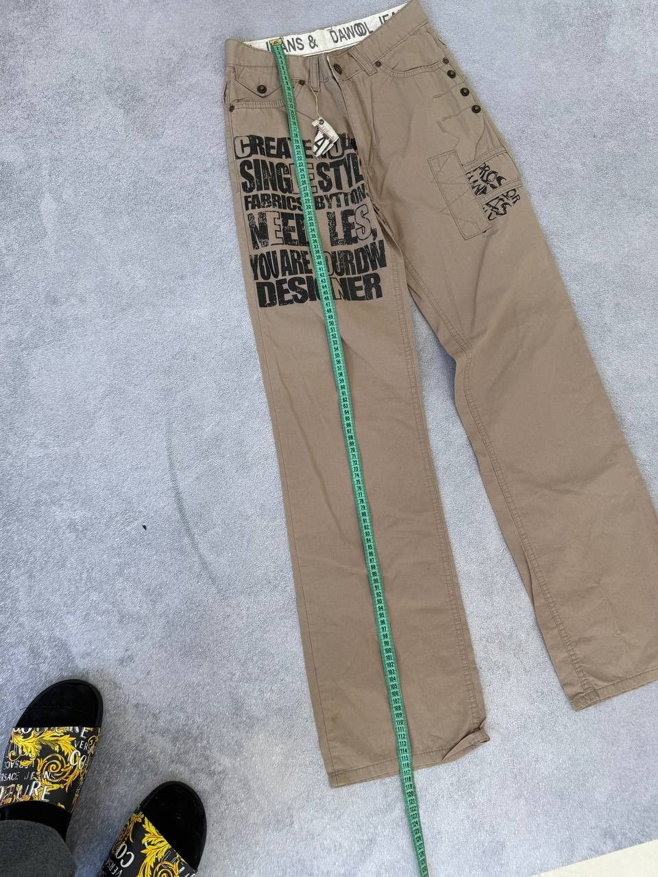 Japanese Brand 90s🔥🔥Jean Paul Gaultier Styled painted cargo pants jeans Size US 30 / EU 46 - 8 Thumbnail