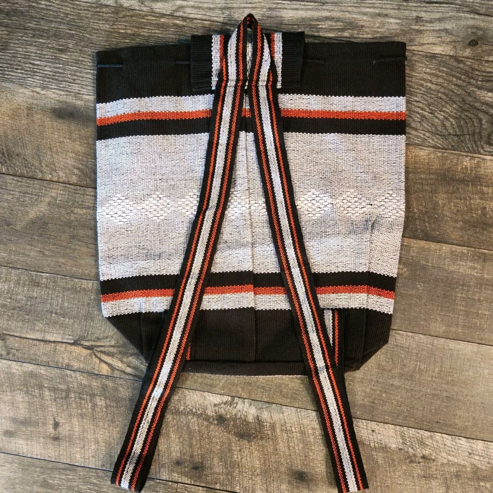 Vintage VINTAGE Browns Baja Bohemian Hippie Knit Backpack Bag 16x16 New Size ONE SIZE - 3 Thumbnail