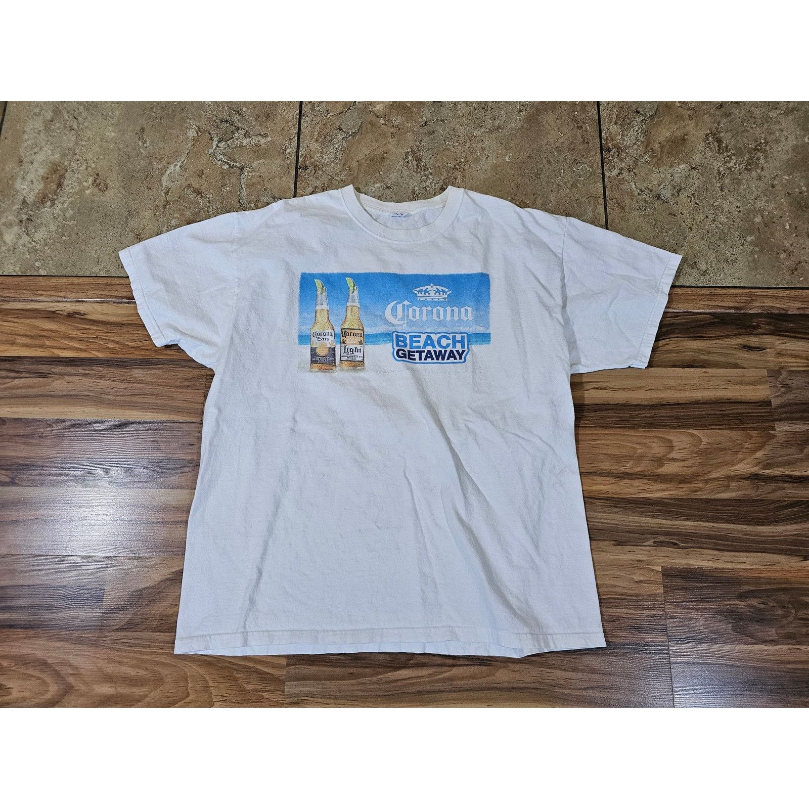 Other Corona Beach Giveaway T-Shirt Double Sided White Sz XL Size US XL / EU 56 / 4 - 1 Thumbnail