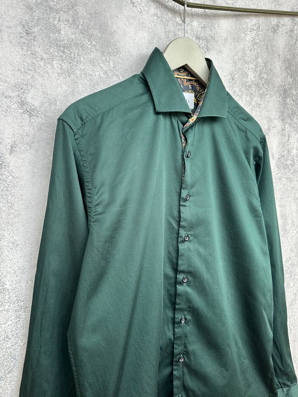Other Blake Mill Flowered Button Up Shirt Poplin Cotton Green LS Size US L / EU 52-54 / 3 - 3 Thumbnail
