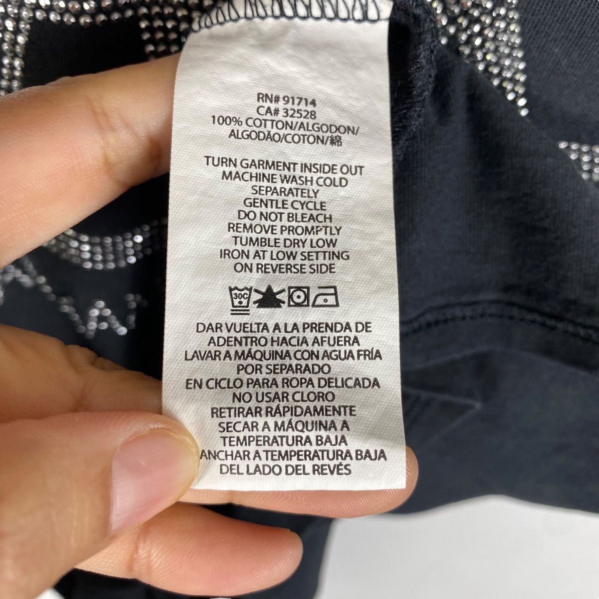 Armani Exchange ARMANI EXCHANGE Rhinestones Graphic Logo Women Tops Tee Size M / US 6-8 / IT 42-44 - 6 Thumbnail