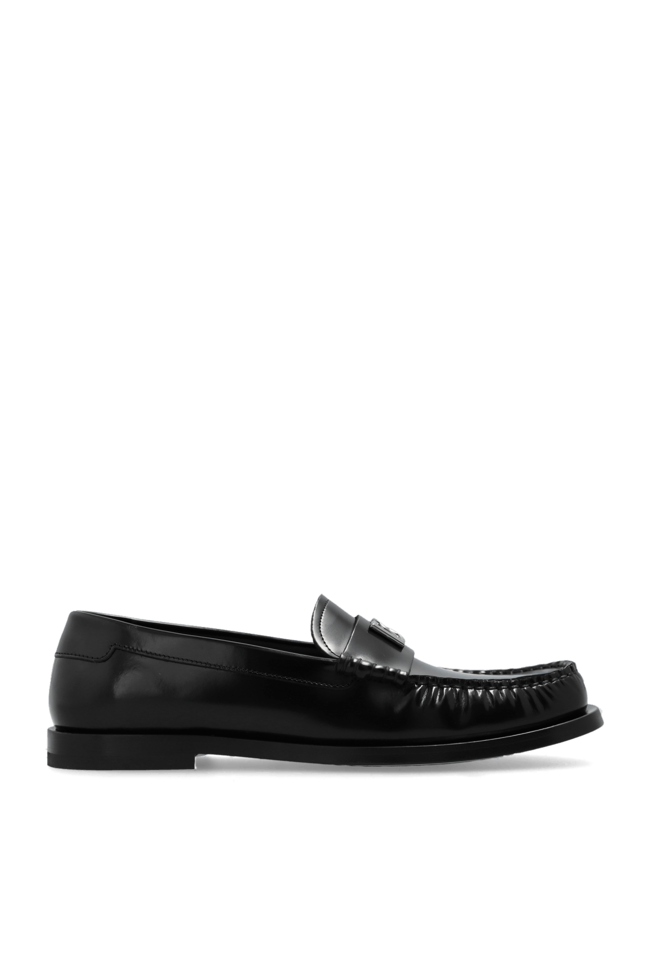 Dolce & Gabbana o1s22i1n0225 Brushed Leather Loafers in Black Size US 7 / IT 37 - 1 Thumbnail
