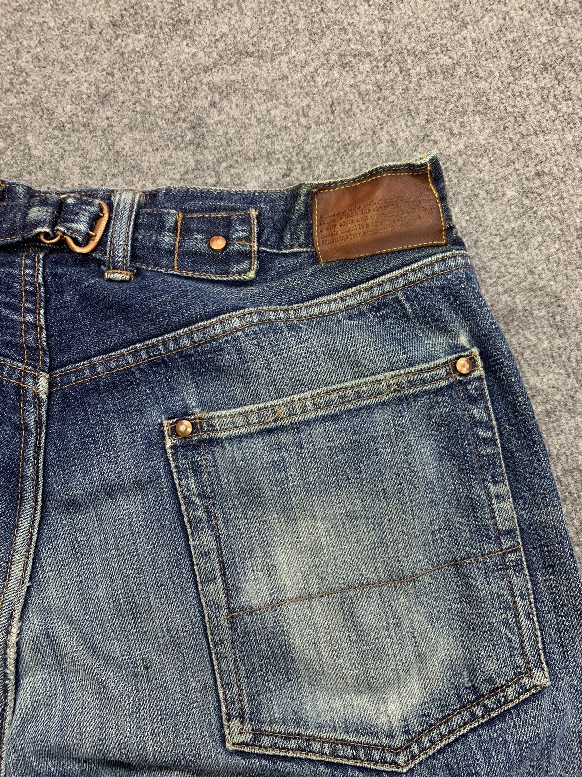Grailed DISTRESSED DENIM SINGLE POCKET & BACKLE BACK. Size US 30 / EU 46 - 6 Thumbnail