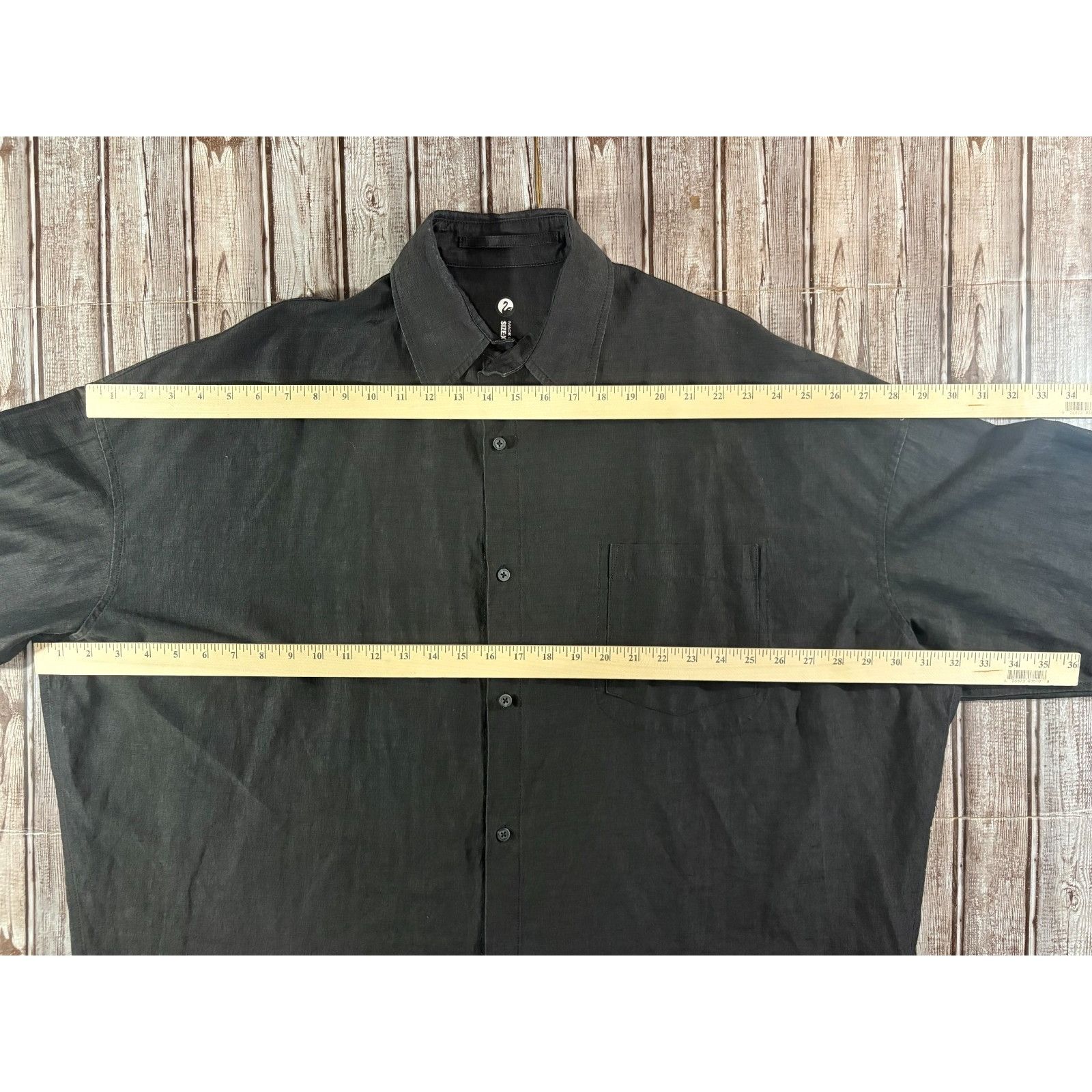 Outlier Outlier NYC Injected Linen boxford shirt sz 2XL color Black Size US XXL / EU 58 / 5 - 2 Thumbnail