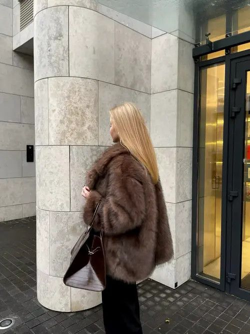 Warm Winter Fluffy Oversized Faux Fur Coat Jacket