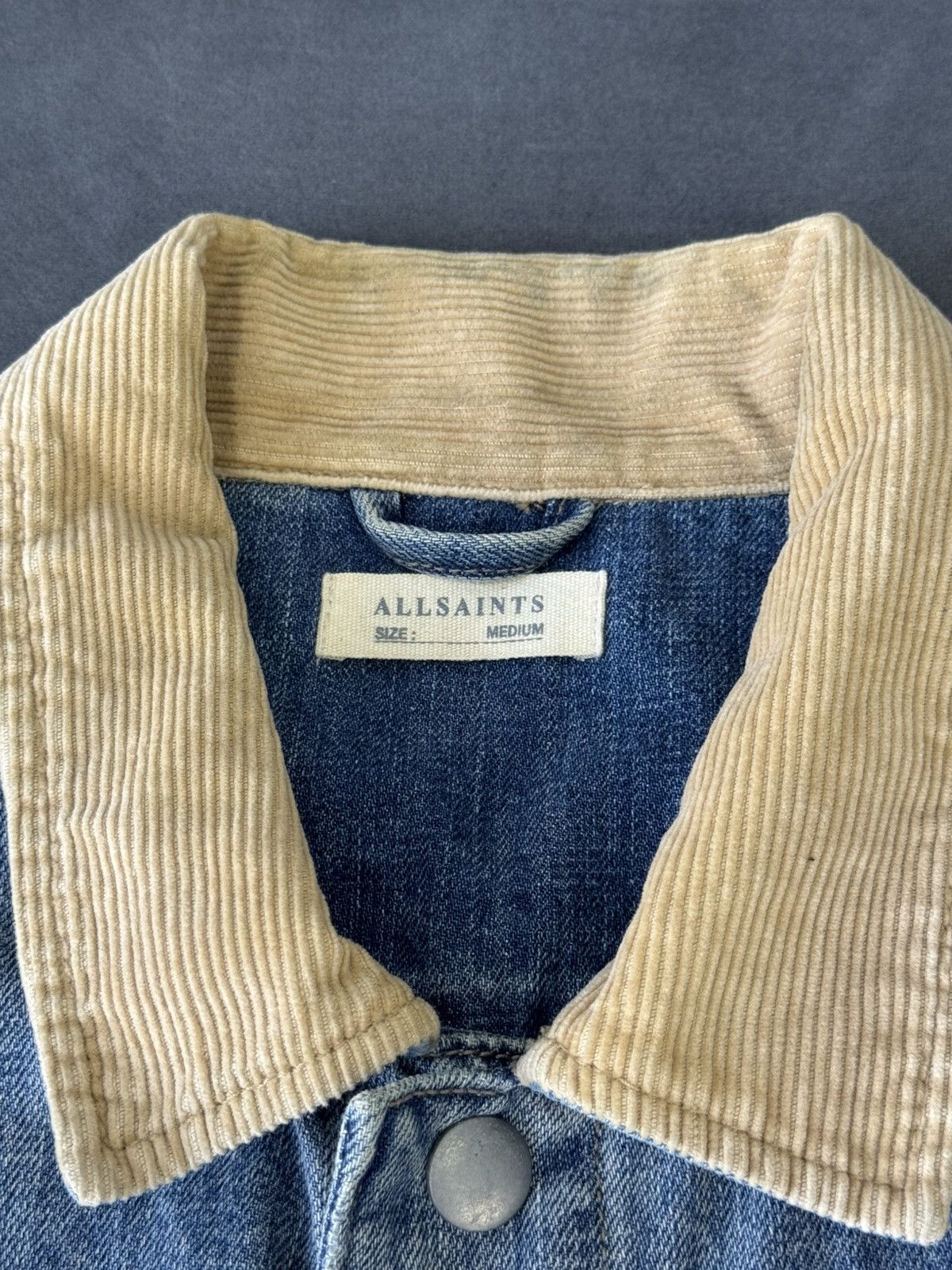 Allsaints Allsaints Patchwork Factory Distressed Y2K Denim Jacket Size M / US 6-8 / IT 42-44 - 9 Thumbnail