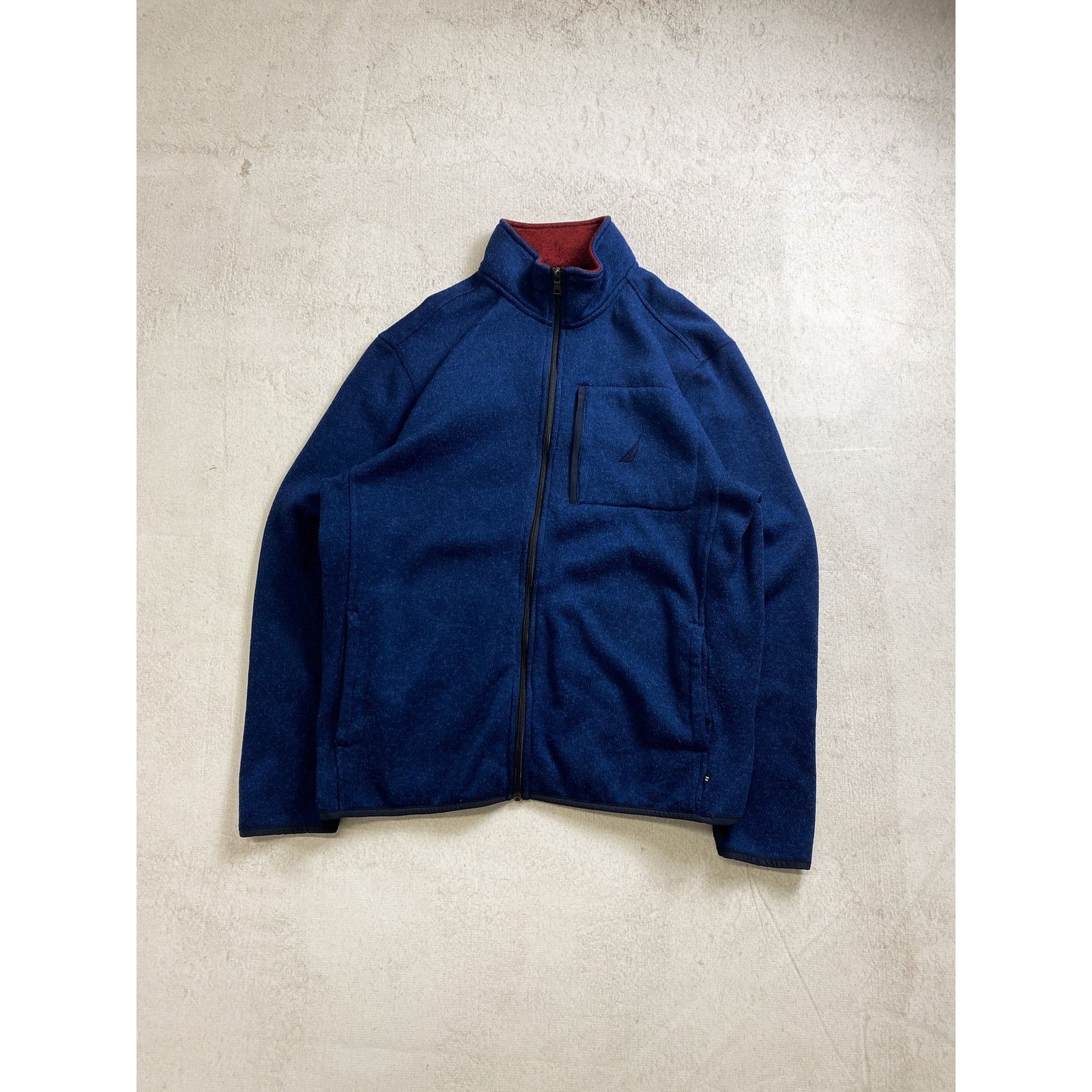 Nautica Vintage 00s Nautica Blue Fleece Sweatshirt - Men's Large Size US L / EU 52-54 / 3 - 1 Thumbnail