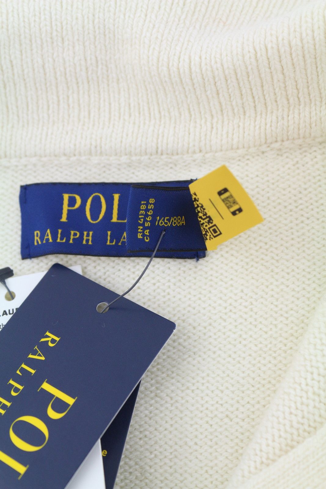Ralph Lauren CREAM XS Wool Blend Polo Neck Pullover 86930 Size US XS / EU 42 / 0 - 7 Thumbnail