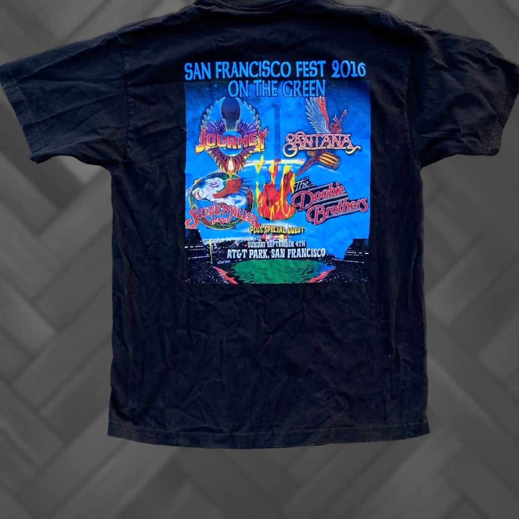 Vintage San Francisco Fest 2016 On the Green t-shirt L Black Cotton Jersey Pro Style Men Short Sleeve Crew Neck California Music Festival Band Shirts Mens L Size US L / EU 52-54 / 3 - 1 Thumbnail