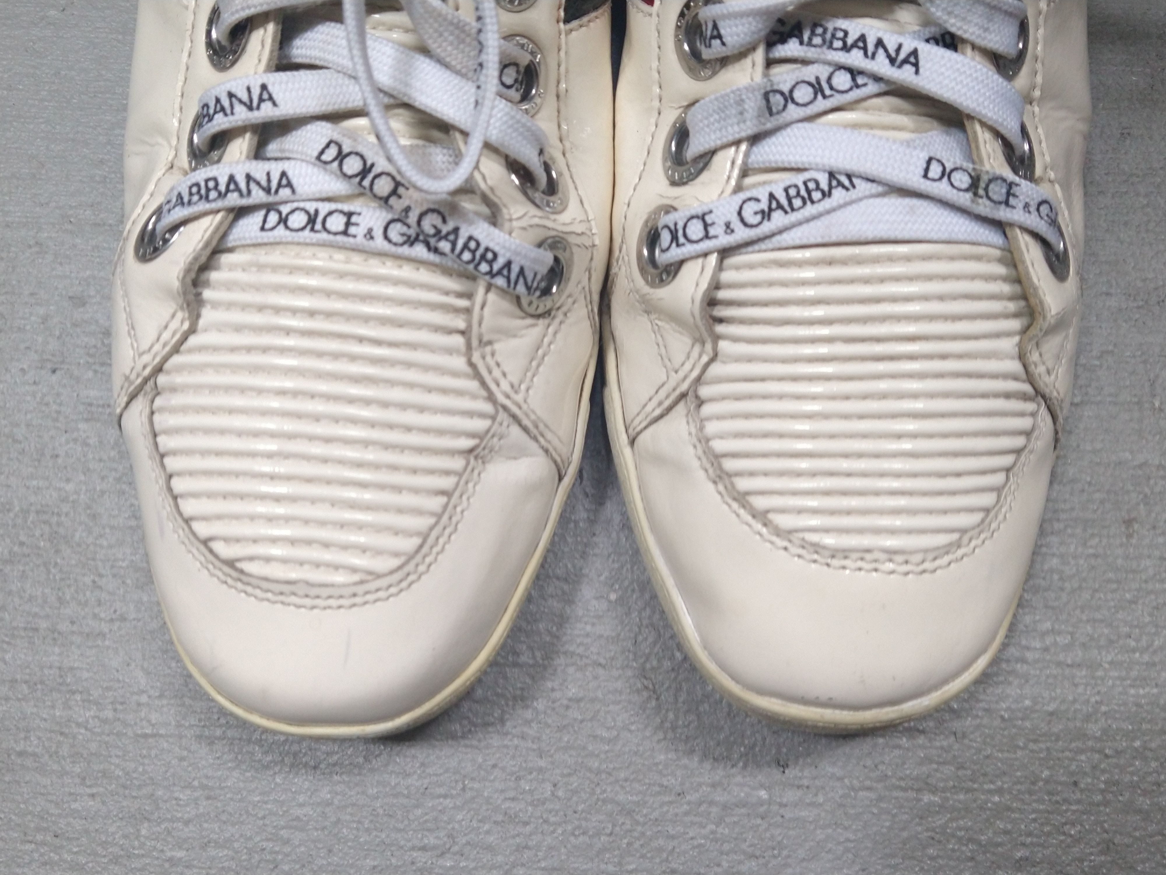 Dolce & Gabbana × Vintage Dolce & Gabbana Sneakers Size 9.5 White Patent Leather Y2K Size US 9.5 / EU 42-43 - 5 Thumbnail