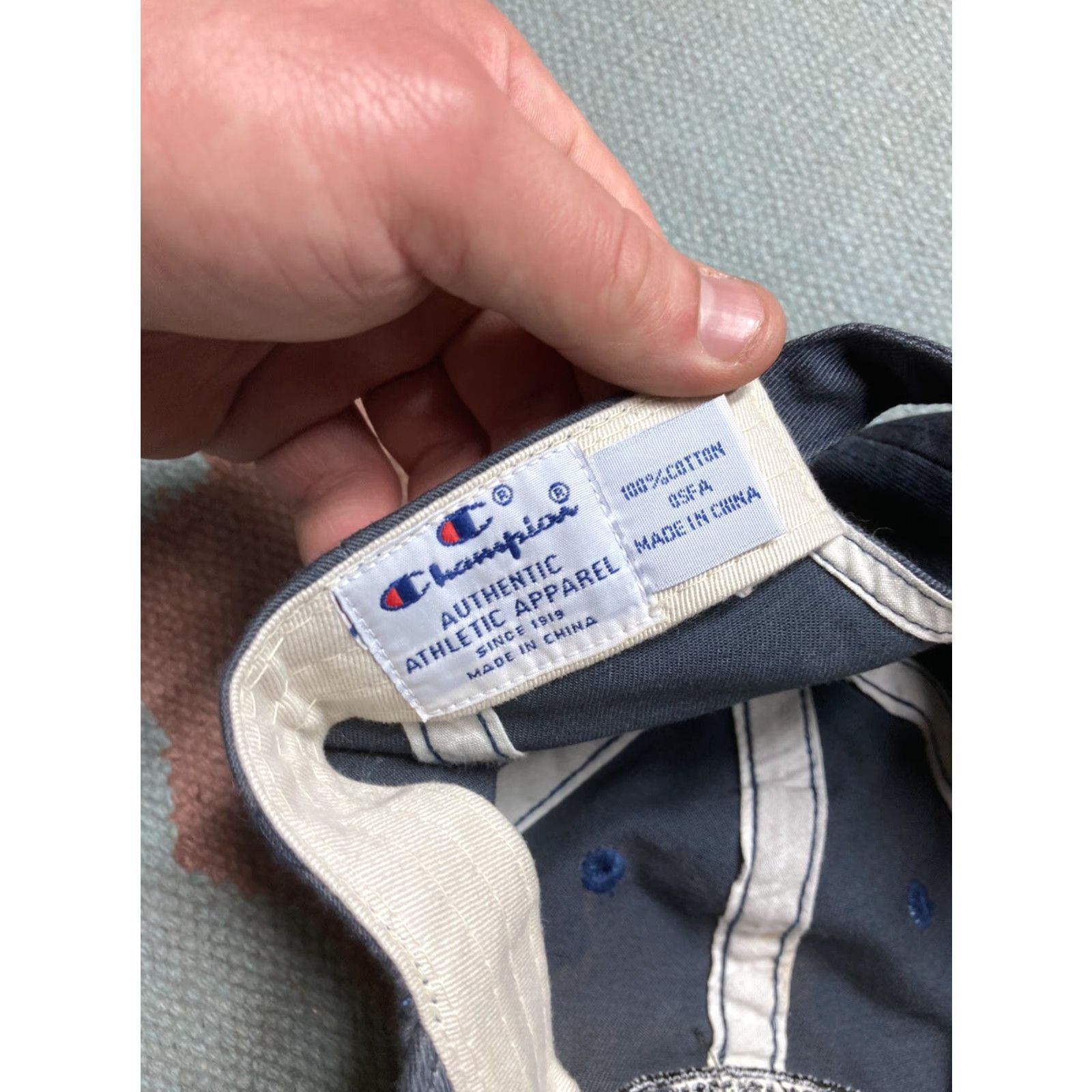Champion VINTAGE Champion Athletics DEADSTOCK NWT navy blue strapback hat Dad cap Baseball Cap Men Adjustable Blue Champions Size ONE SIZE - 8 Thumbnail