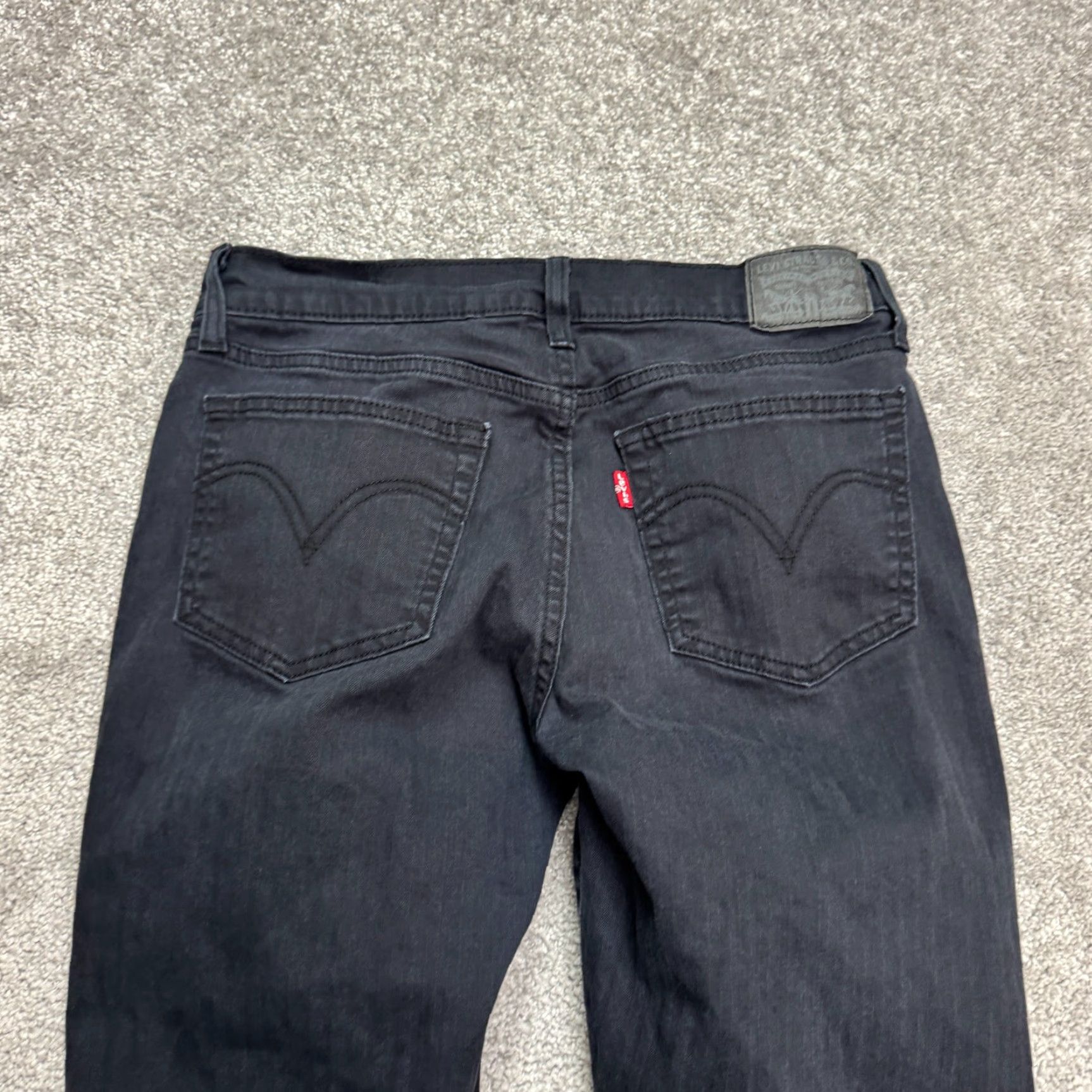 Levi's Levi's Slim Skinny Denim Jeans Womens 27 Regular Dark Black Mid Rise Cotton Stretch 5-Pocket City Streetwear Womens Jeans Size 27" / US 4 / IT 40 - 7 Thumbnail