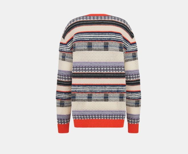 Dior o1w1db11025 513M607 Wool Blend Knit Sweater Multicolor Size US L / EU 52-54 / 3 - 2 Thumbnail