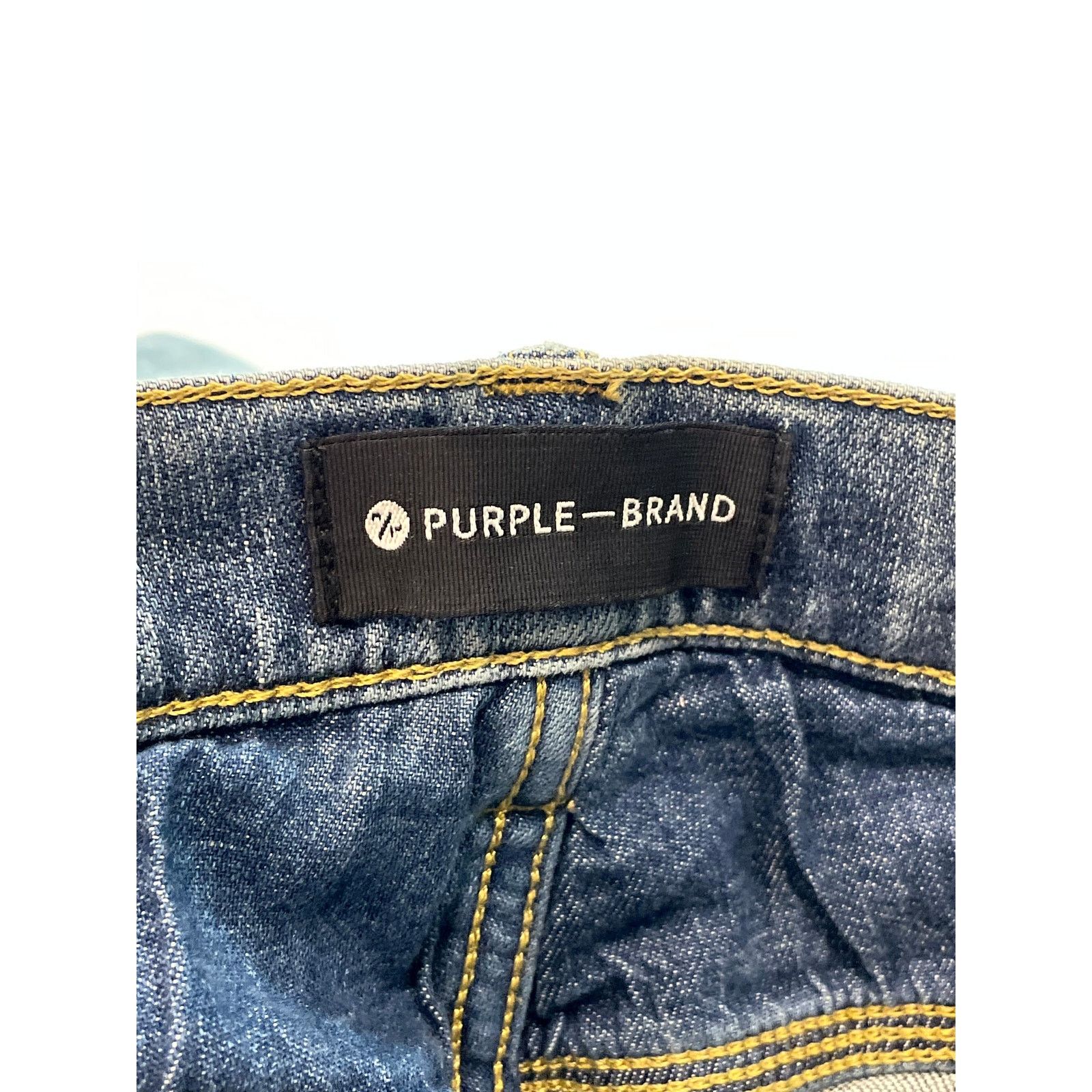 Purple Purple Brand Knee Rip Dark Wash Jeans Size US 28 / EU 44 - 6 Thumbnail