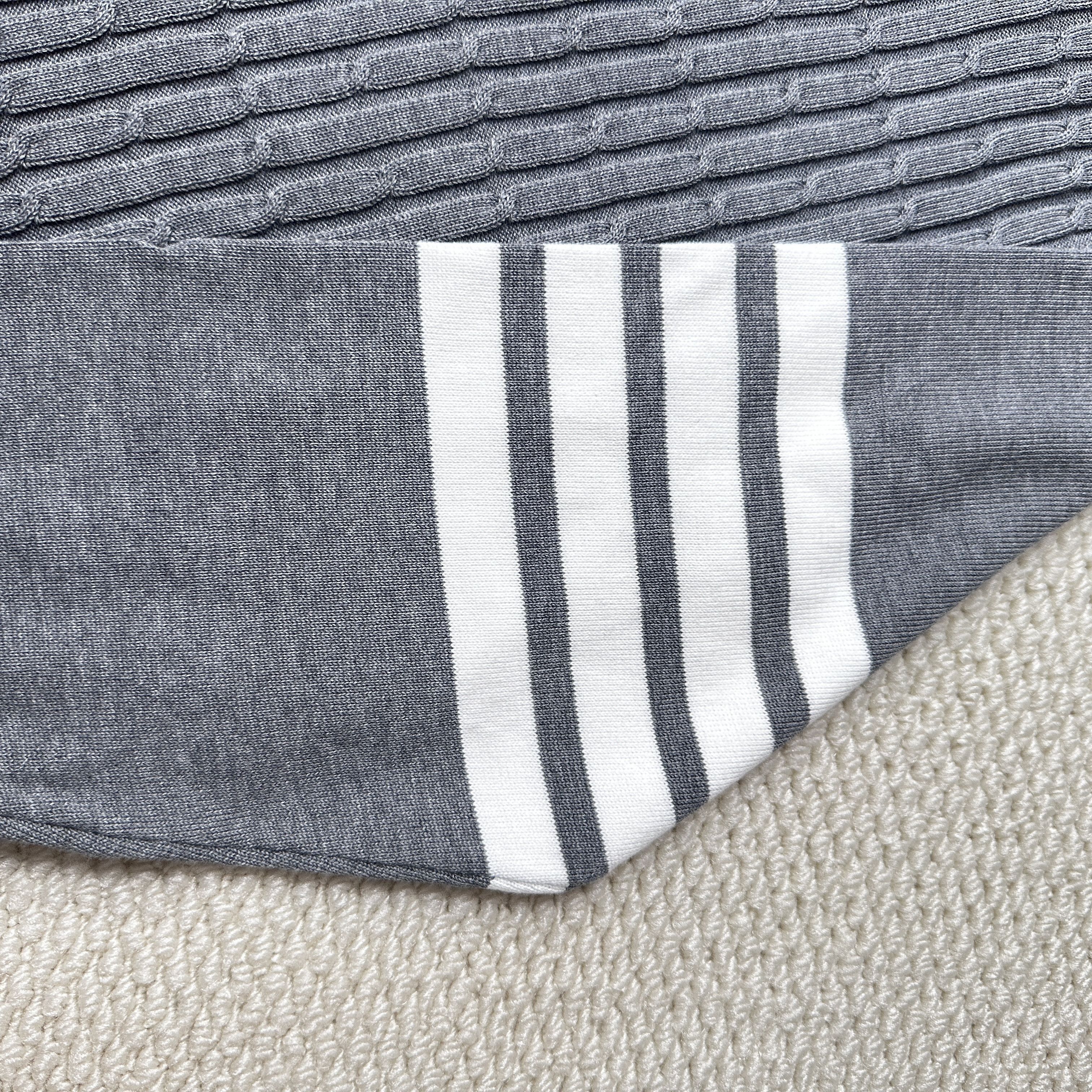 Thom Browne Thom Browne NECK PULLOVER IN COTTON WI 4 BAR LT GREY Size US M / EU 48-50 / 2 - 9 Thumbnail