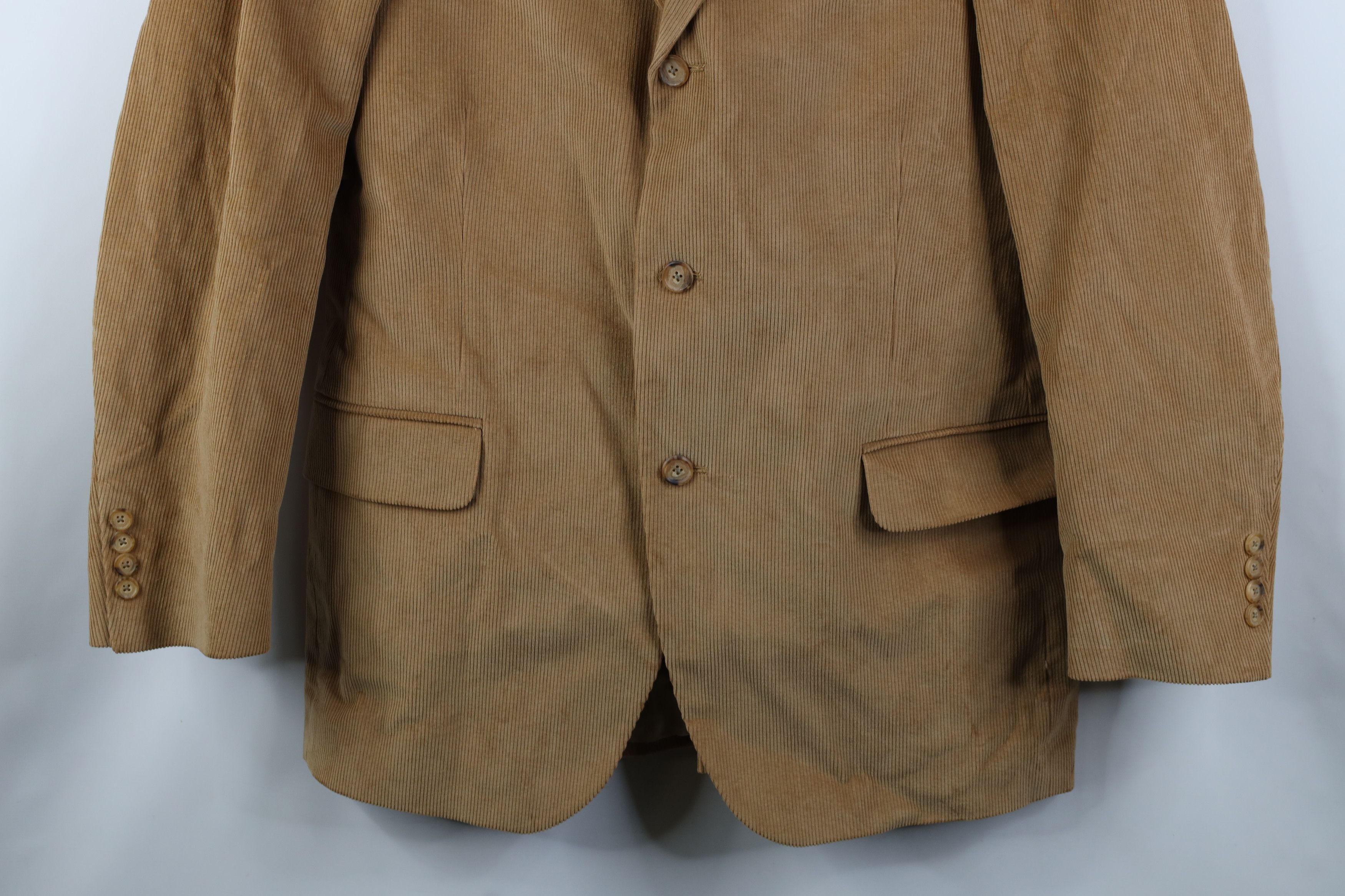 Lands' End Vintage 90s Lands End Suit Coat Blazer Jacket Khaki Brown Size US XL / EU 56 / 4 - 3 Thumbnail