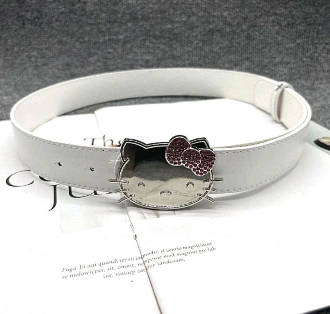 Japanese Brand 💥Hello kitty Streetwear white colour pu belt Size ONE SIZE - 1 Thumbnail