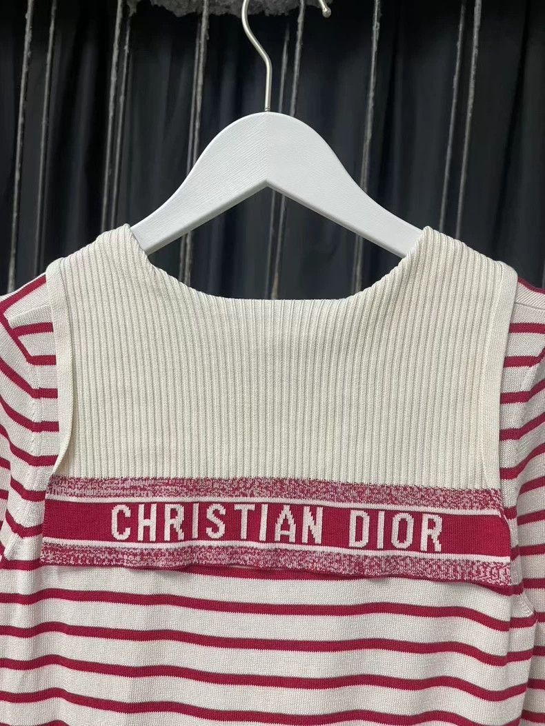 Dior Dior Red and White Striped Knit Sweater-2505 Size US XS / EU 42 / 0 - 5 Thumbnail