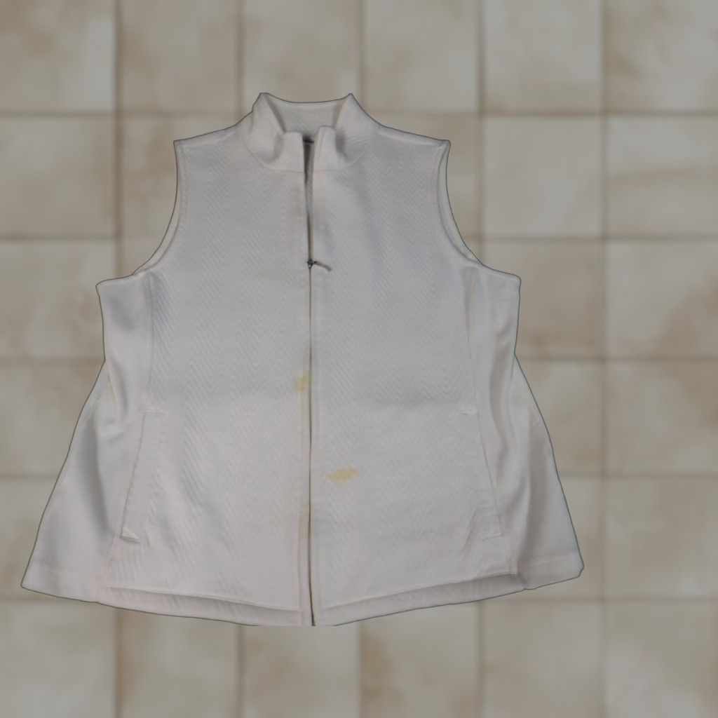 Croft & Barrow Croft & Barrow Womens Vest Large Beige Full Zip Vest Beige Long Sleeve Peanuts Pattern Regular Fit Casual Jacket Woman Mens? Size L / US 10 / IT 46 - 1 Thumbnail
