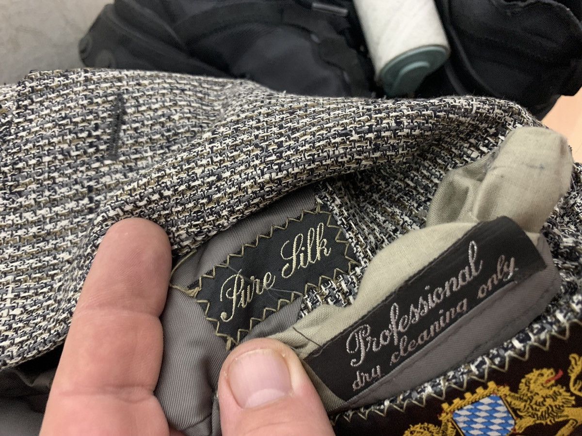 Ermenegildo Zegna × Vintage Ermenegildo Zegna Pure Silk Men’s Grey 2 Piece Blazer Jacket Size 44R - 10 Thumbnail
