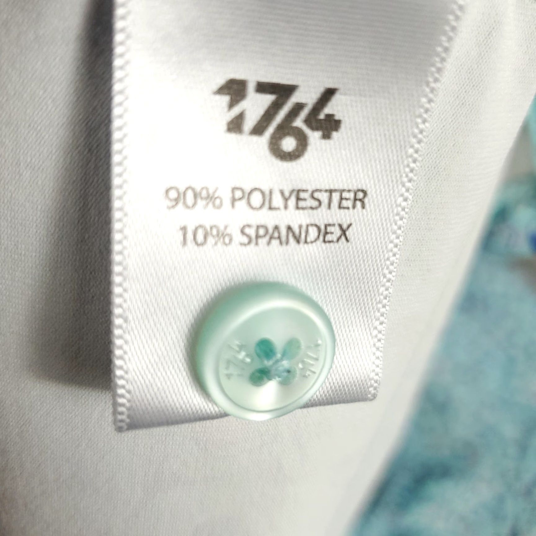Vintage 1764 Polo Shirt Mens XL Blue Cocktail Glasses Print Stretch Golf Performance Size US XL / EU 56 / 4 - 6 Thumbnail