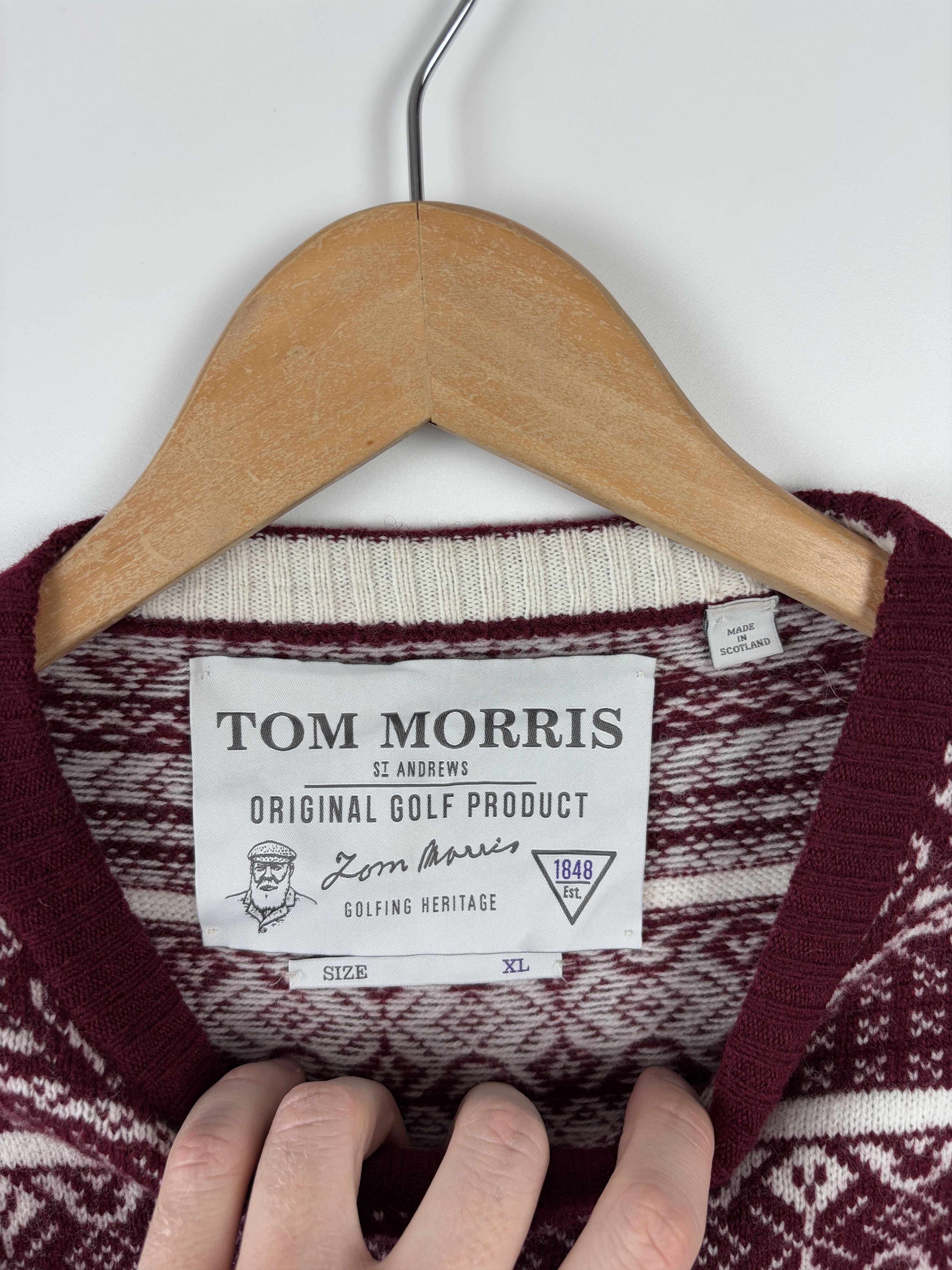 Andrew St. John × Vintage Tom Morris St Andrews Golf Wool Sweater Fair Isle Pullover Size US XL / EU 56 / 4 - 9 Thumbnail