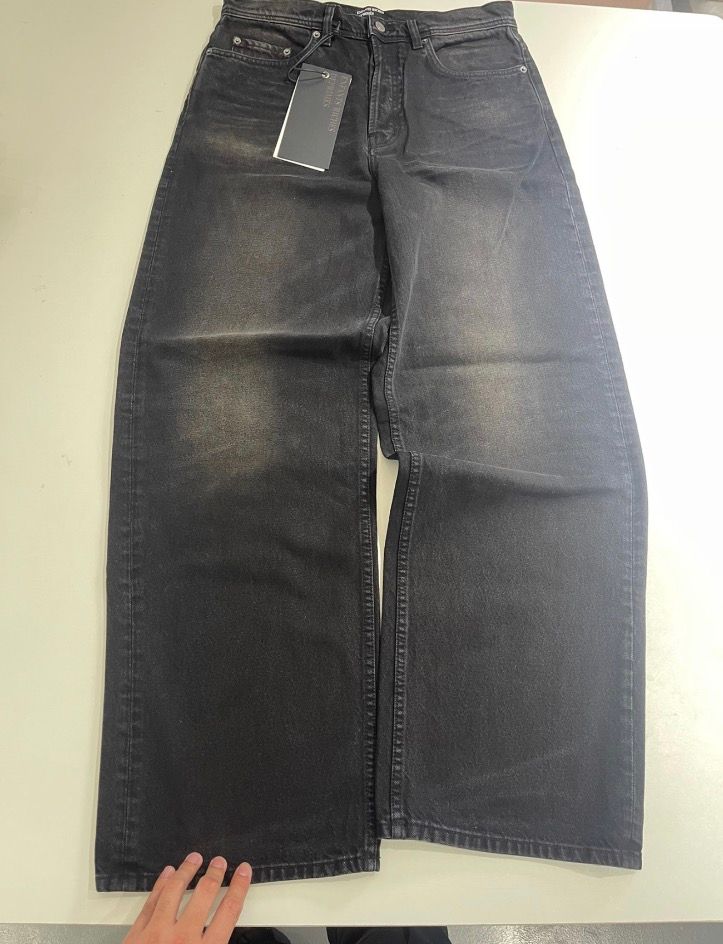 Pre-owned Enfants Riches Deprimes Enfants Deprimes Erd Black Artisan Wide-leg Wash Jeans