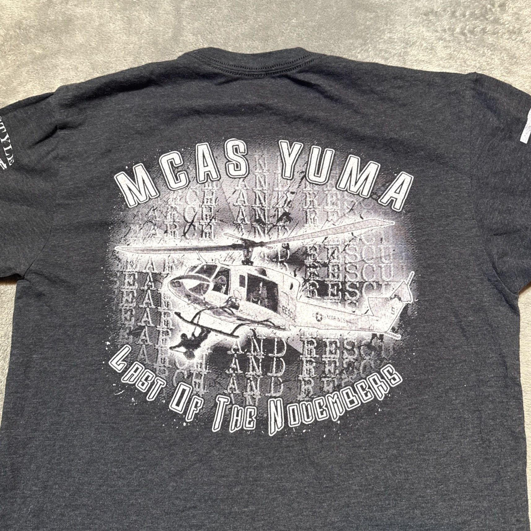 Vintage **Marine Corps Search & Rescue Grunt Style Mens T-Shirt M Gray** User: Marine Corps Search & Rescue Grunt Style Mens T-Shirt M Gray Size US M / EU 48-50 / 2 - 5 Thumbnail