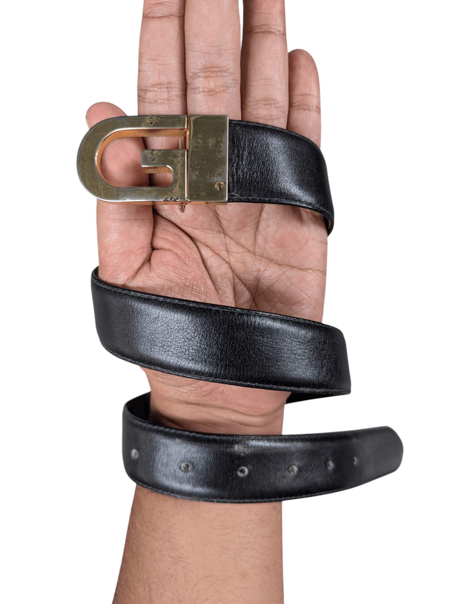 Gucci Gucci Slim Leather-Colored Belt With Half Buckle | Grailed