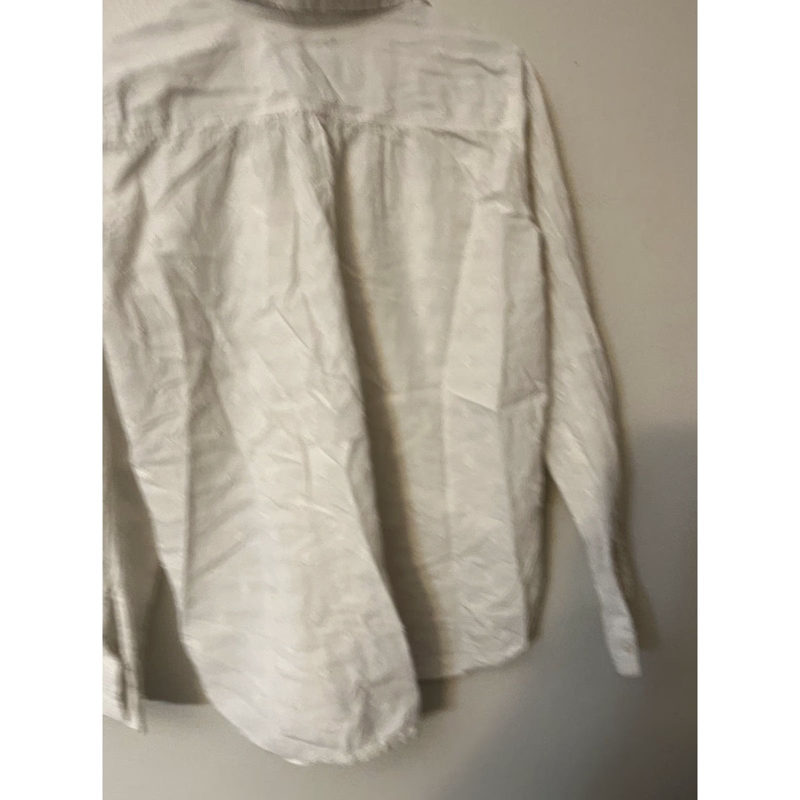 Ann Taylor Loft Button Up Blouse Womens Small White Long Sleeves Front Shirt Size S / US 4 / IT 40 - 2 Thumbnail