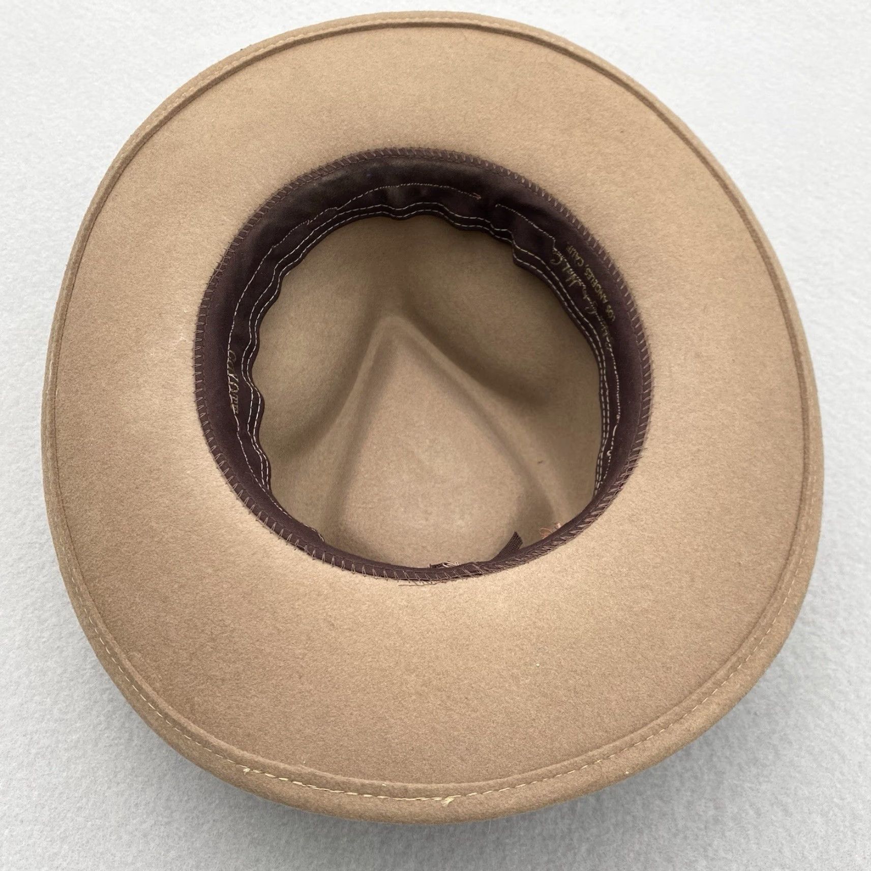 CO VINTAGE Golden Gate Hat Co Brown Wool Fedora Leather Band Men’s Small Brown USA Fedora Wool Felt Hat Mens Size ONE SIZE - 6 Thumbnail