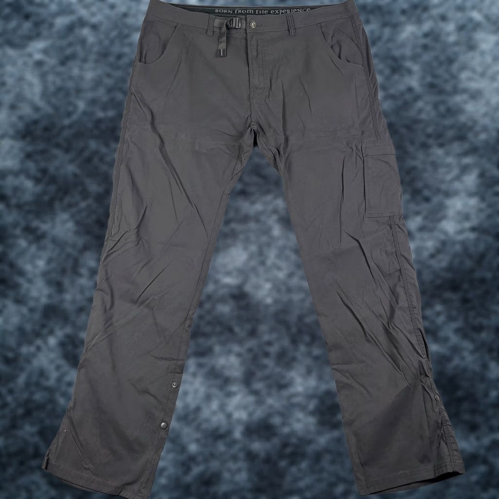 Prana Prana Stretch Zion II Pants Straight Hiking Belt Roll Snap Up Grey 42x36 Large Size US 42 / EU 58 - 1 Thumbnail