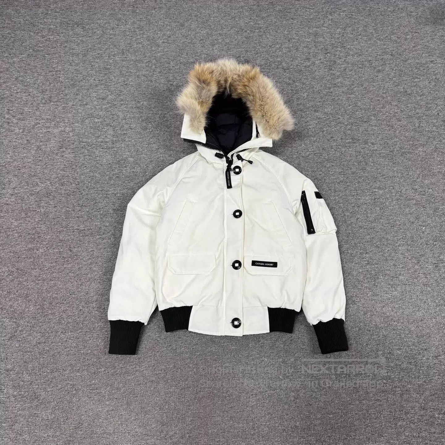Canada Goose White Heavy Winter Jacket with Fur Hood . Size US XS / EU 42 / 0 - 1 Thumbnail