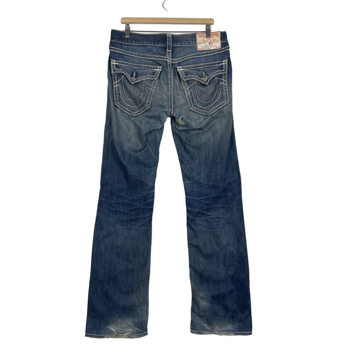 True Religion 💥TRUE RELIGION RICKY BIG DISTRESSED DENIM JEAN Size US 34 / EU 50 - 11 Thumbnail