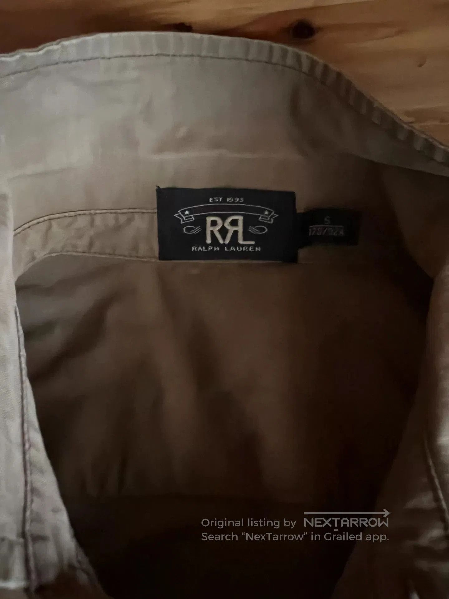 RRL Ralph Lauren khaki military style pullover shirt jacket. Size US S / EU 44-46 / 1 - 9 Thumbnail
