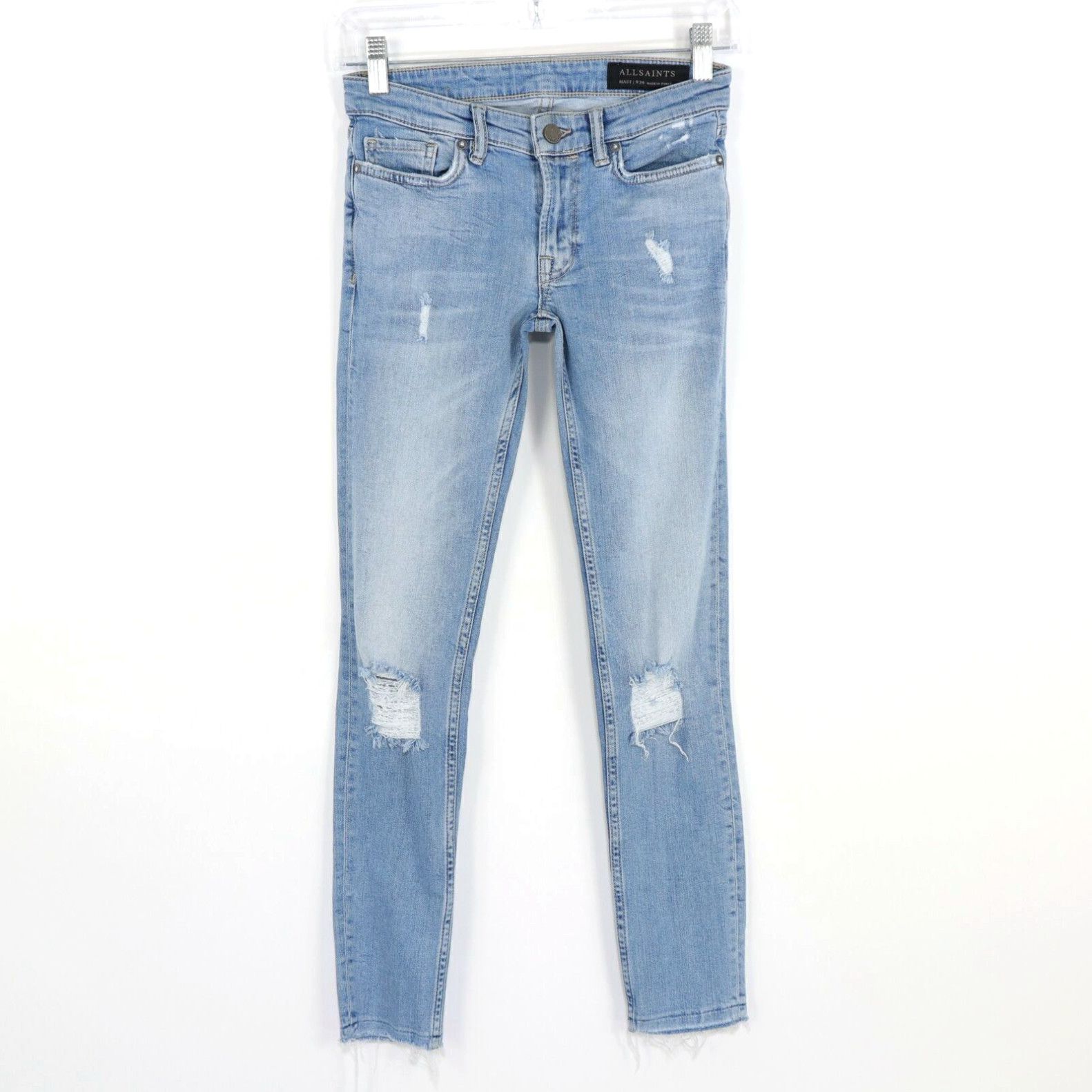 All Saints Dax High Waist Ankle Skinny Jeans In outlet Washed Indigo