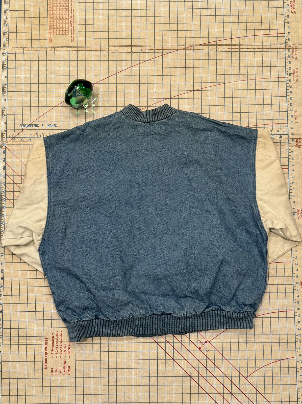 Vintage Vintage Two Tone Denim Bomber Jacket Good Year Branding XXL Size US XXL / EU 58 / 5 - 13 Thumbnail