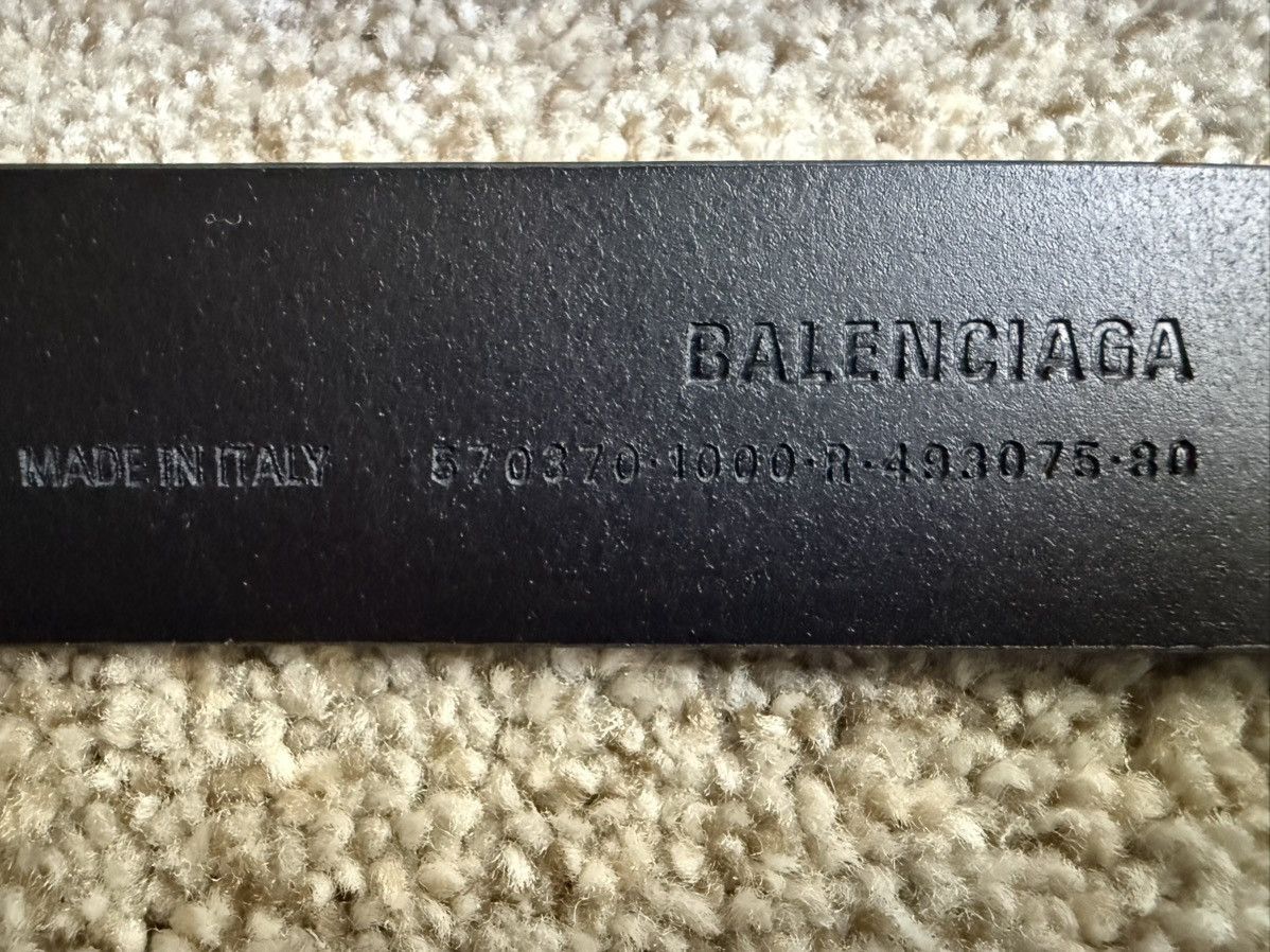 Balenciaga BALENCIAGA Men’s Black Adjustable Dress Belt with BB Buckle Size ONE SIZE - 13 Thumbnail