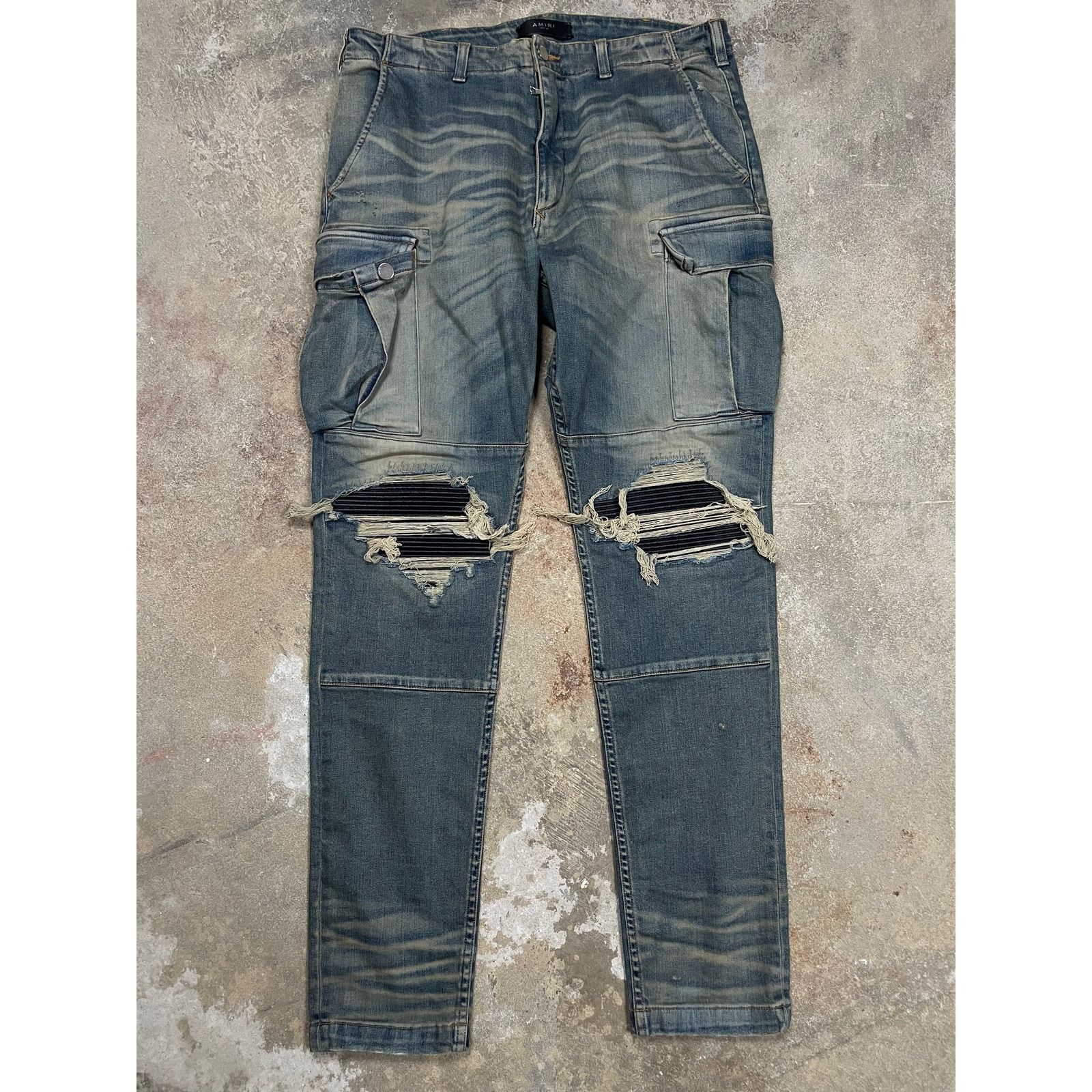 Amiri Amiri Cargos Vintage Wash Black Patch Used 34 Size US 34 / EU 50 - 1 Thumbnail