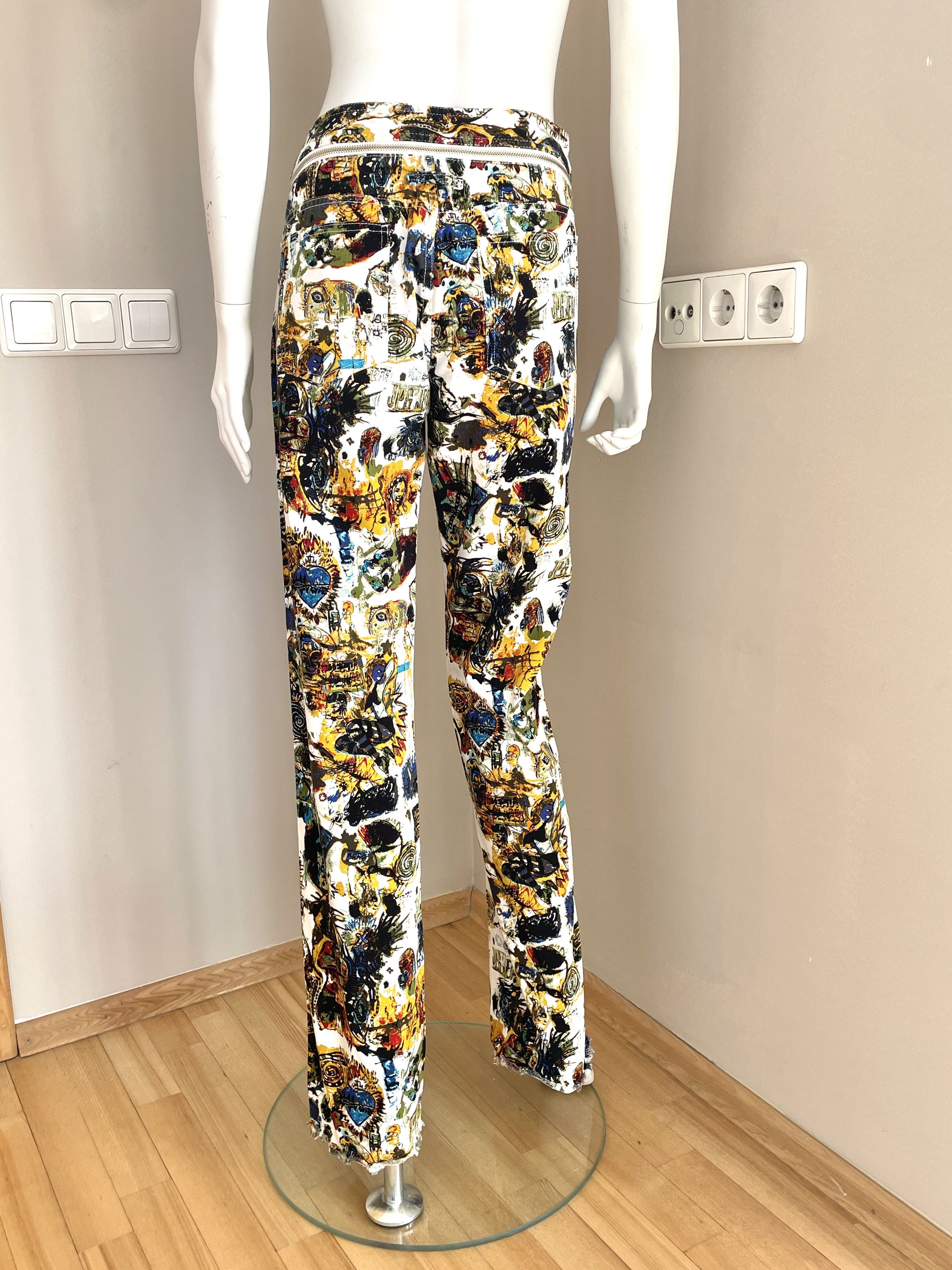 Jean Paul Gaultier Jean Paul Gaultier SS2000 punk Basquiat print unisex pants Size 30" / US 8 / IT 44 - 4 Thumbnail